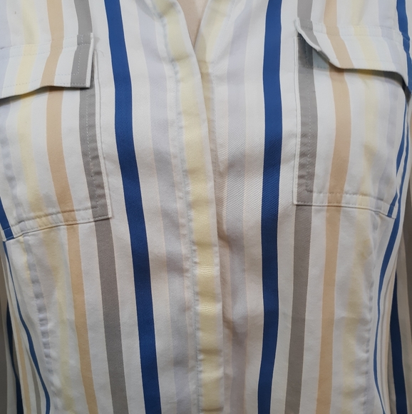 Elie tahari LS button down shirt sz large *A1 - Picture 5 of 7